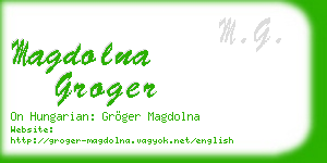 magdolna groger business card